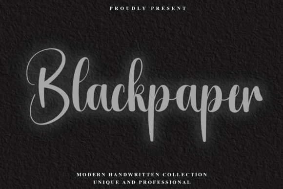 Blackpaper: A Modern Handwritten Script for Elegant Branding