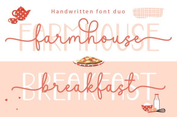 Farmhouse Breakfast Duo: A Font for Modern Branding