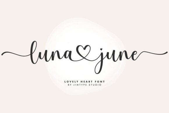 Luna June: The Connected Heart Script Font for Modern Brands