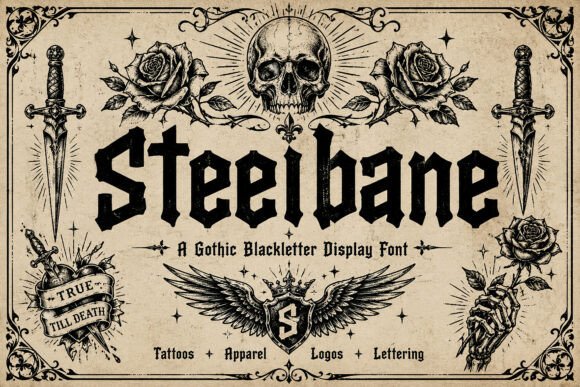 Steelbane: A Gothic Blackletter Font for Bold Design